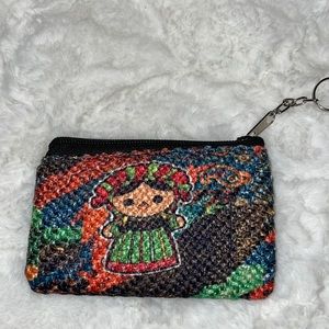 Authentic Mexican coin purse with a muñeca de trapo
